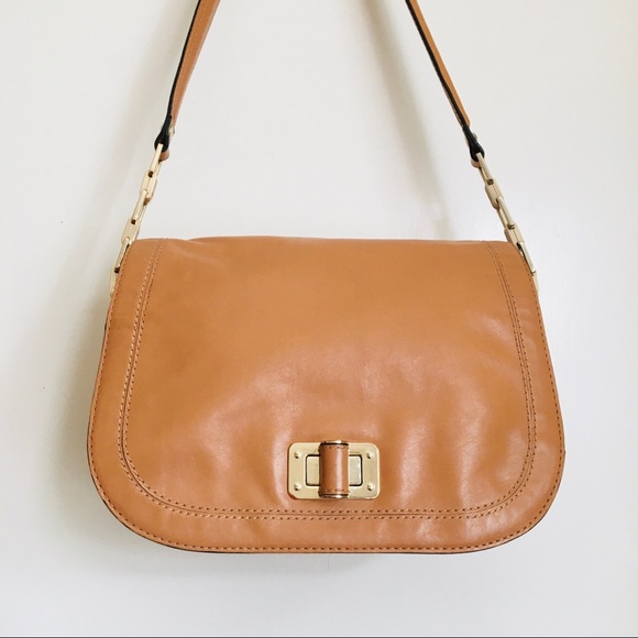 Reiss Tan Leather Chain Strap Shoulder Bag - Picture 2 of 14